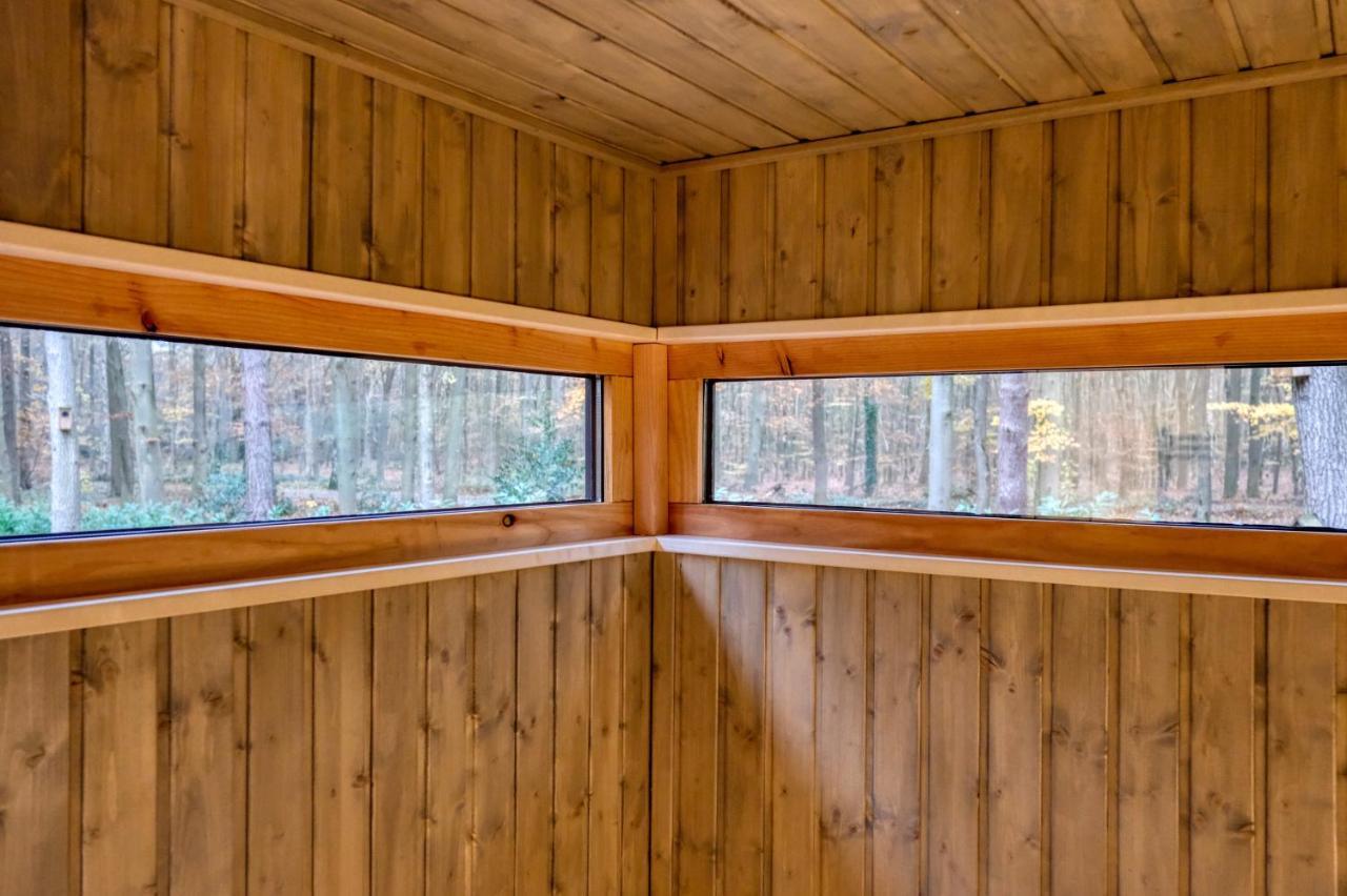 Lodge In Een Bosrijke Omgeving Met Hottub & Sauna Opt Rheezerveen Extérieur photo