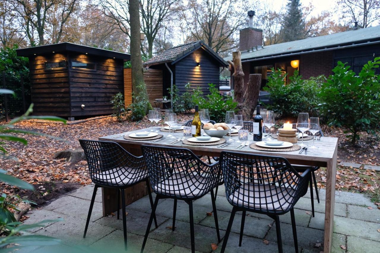 Lodge In Een Bosrijke Omgeving Met Hottub & Sauna Opt Rheezerveen Extérieur photo